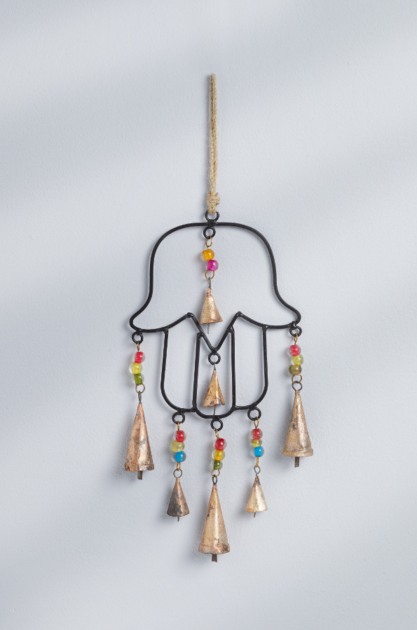 Recycled Brass Hamsa Hand Chime - Natural Collection Select