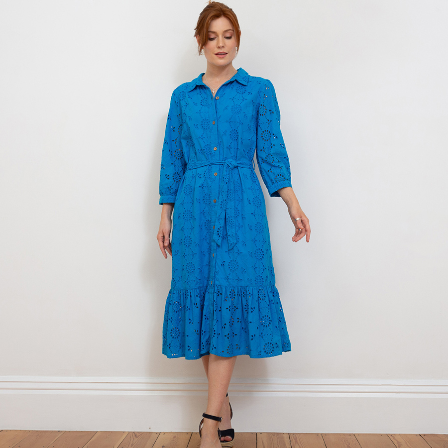 Kite Morcombelake Broderie Dress - Blue