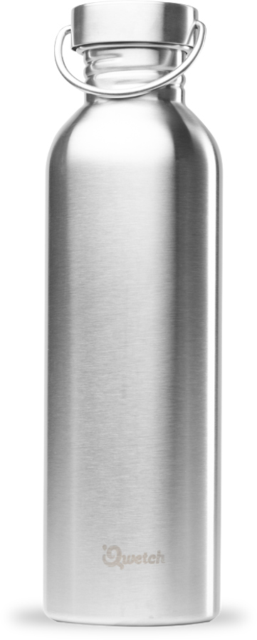 Qwetch Plastic Free Stainless Steel Reusable Water Bottle - 1L