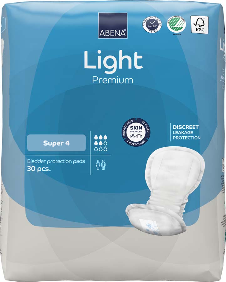 Abena Light Incontinence Pads - Super - Pack of 30