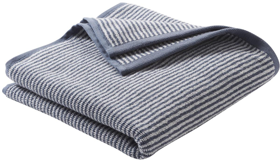 Barcelona Organic Cotton Shower Towel - Blue Stripe - 140 x 70cm