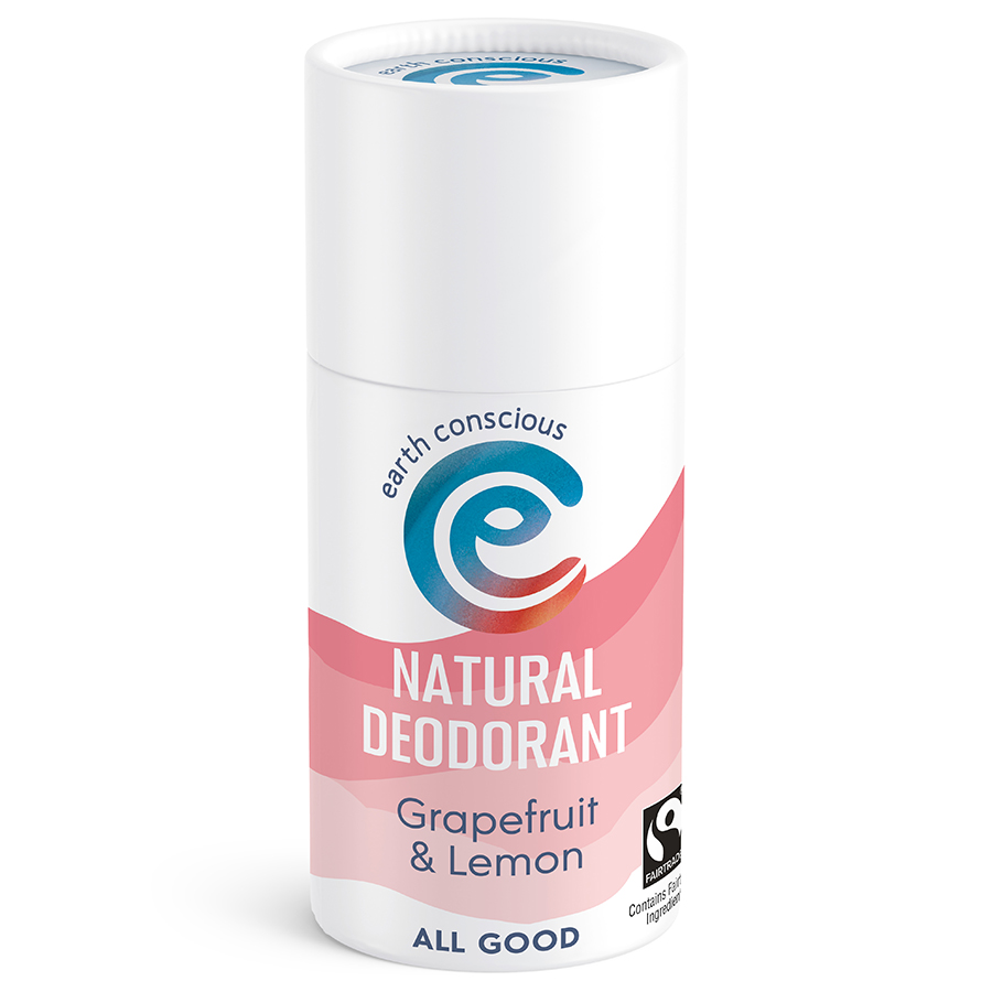 Earth Conscious Grapefruit & Lemon Natural Deodorant Stick - 60g