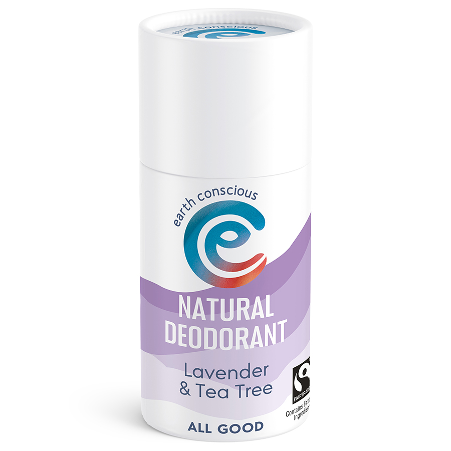 Earth Conscious Lavender & Tea Tree Natural Deodorant Stick - 60g