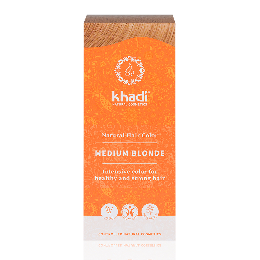 Khadi Herbal Hair Colour Blonde Medium Blonde 100g Khadi