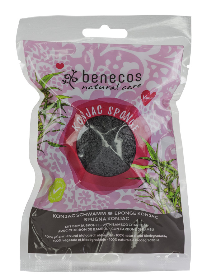 Benecos Natural Black Bamboo Konjac Sponge