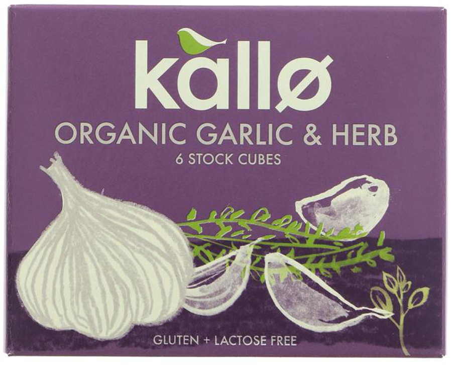 Kallo Garlic & Herb Stock Cubes - 66g