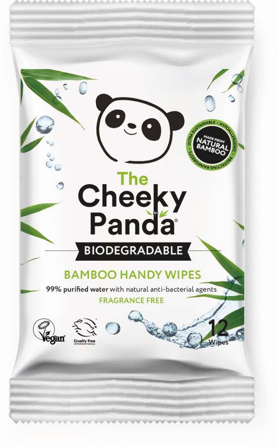 The Cheeky Panda Bamboo Travel Wipes - 12 Wipes