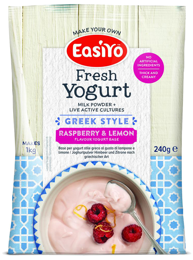 Easiyo Greek Style Raspberry & Lemon Yoghurt - 240g