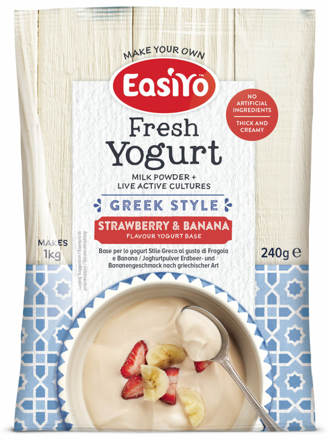 Easiyo Greek Style Strawberry & Banana Yoghurt - 240g