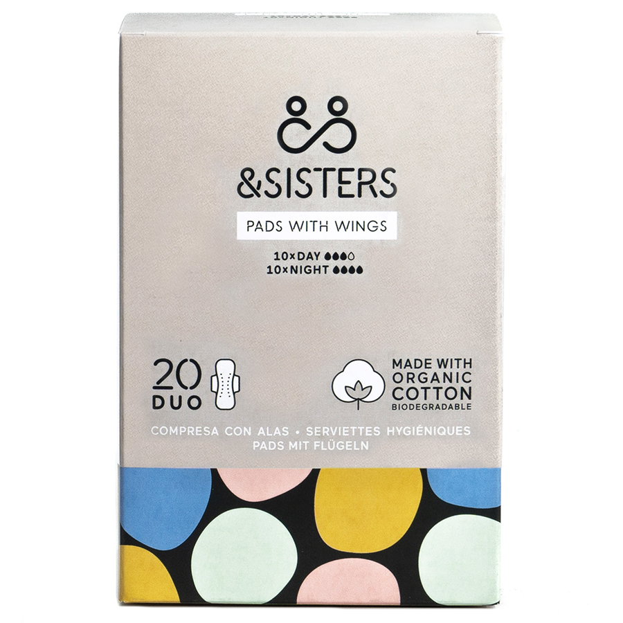 &SISTERS by Mooncup Pads with Wings - Mixed - Pack of 20