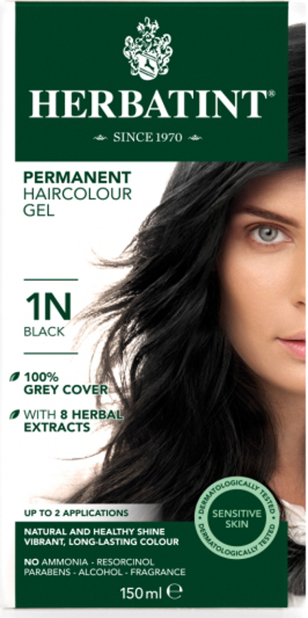 Herbatint Permanent Hair Dye - 1N Black - 150ml