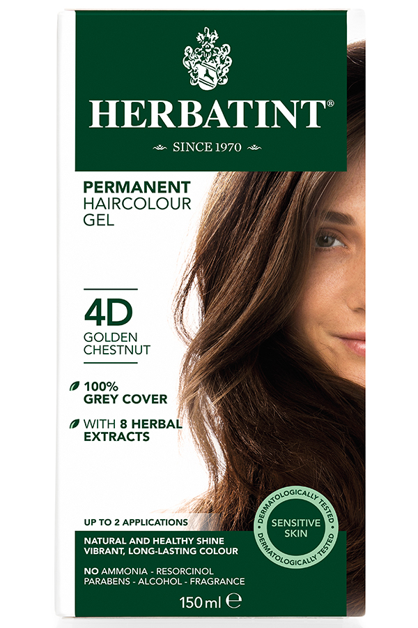 Herbatint Permanent Hair Dye - 4D Golden Chestnut - 150ml