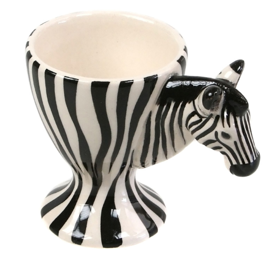 Ceramic Zebra Egg Cup