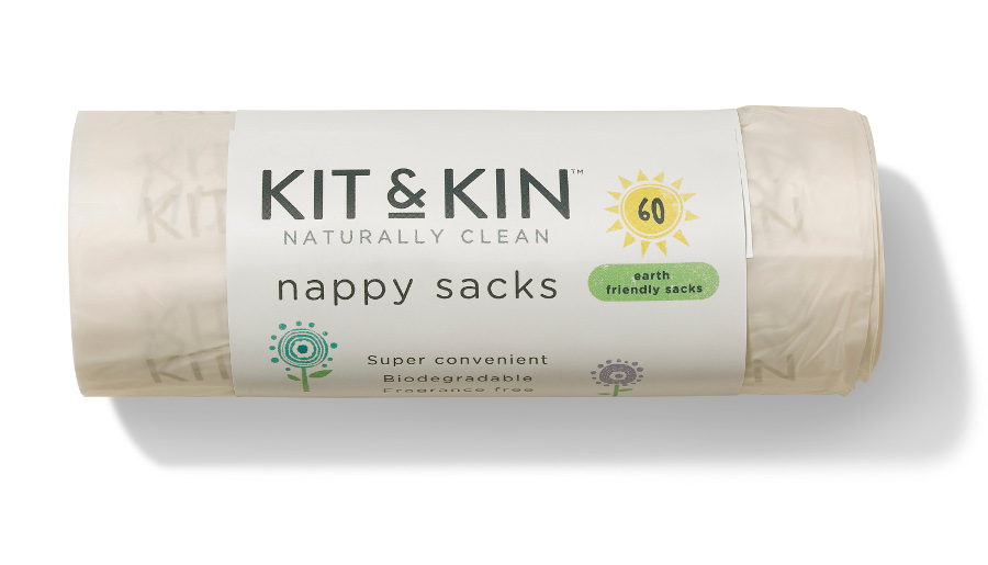 Kit & Kin Biodegradable Nappy Sacks - Pack of 60