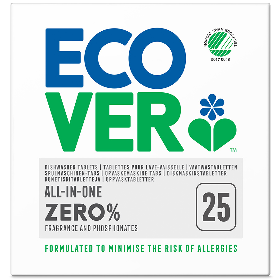 Image of Ecover Zero All-in-One Dishwasher Tablets - 25 Tabs