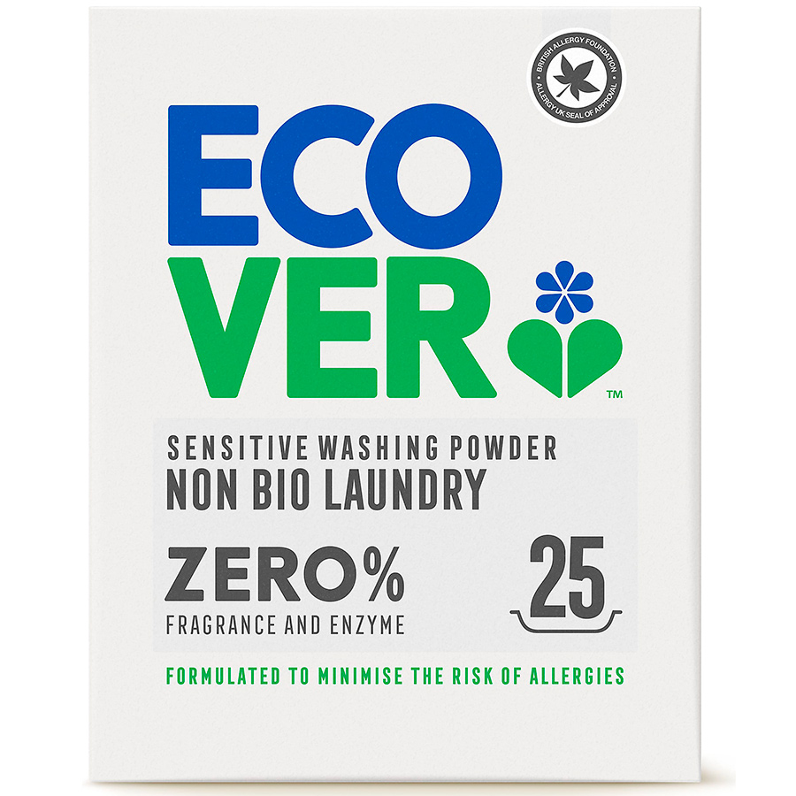 Image of Ecover Zero Sensitive Non-Bio Washing Powder - 1.8kg - 25 Washes