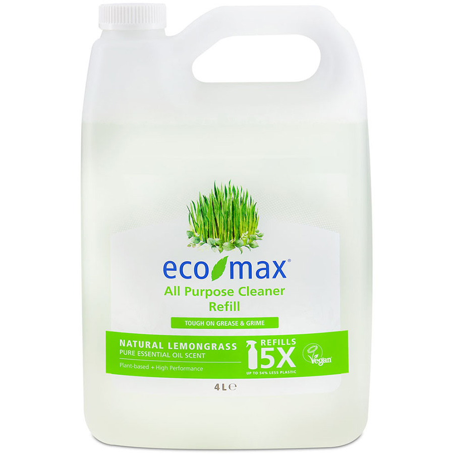 Image of Eco-Max All Purpose Cleaner Refill - Natural Lemongrass - 4L
