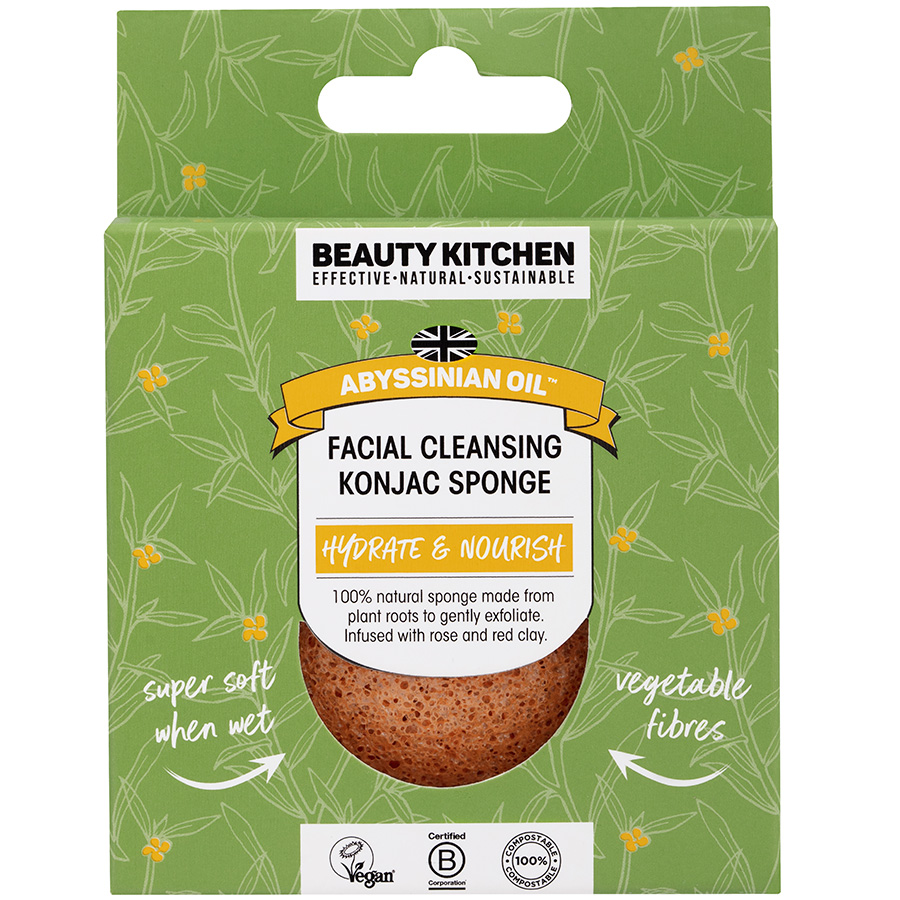 Beauty Kitchen Abyssinian Oil Facial Cleansing Konjac Sponge