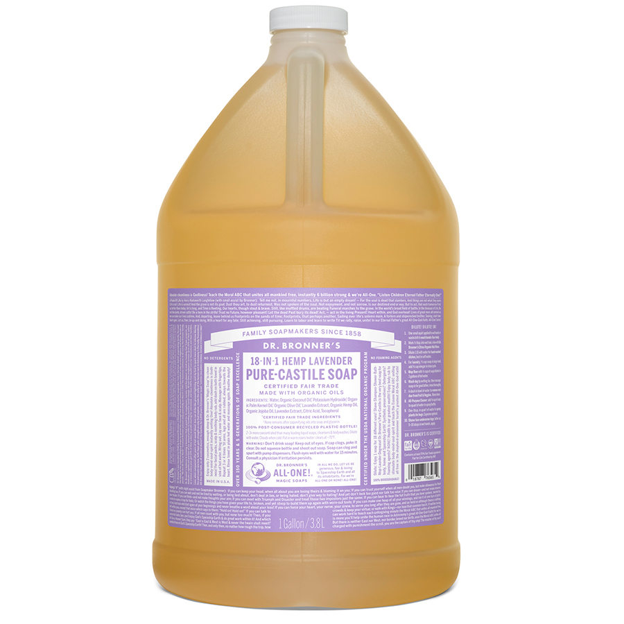 Dr Bronner Lavender Castile Liquid Soap - 3.8L