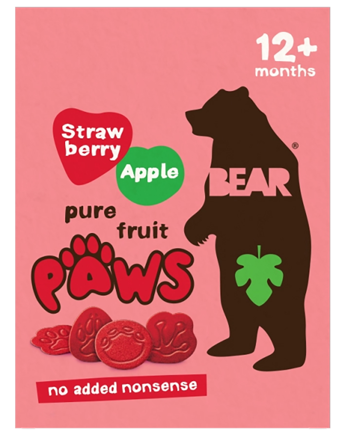 Bear Strawberry & Apple Paws Multipack - 5 x 20g
