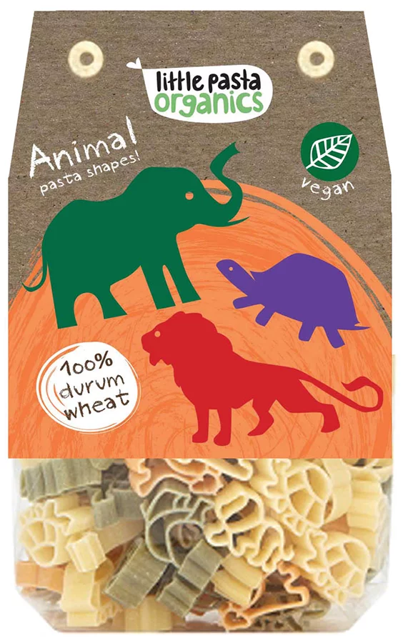 Little Pasta Organics Animal Pasta Shapes - Tricolor - 250g - Little Pasta  Organics