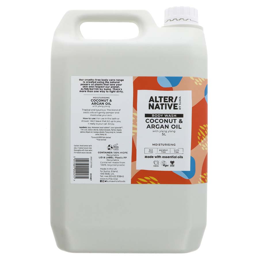 Alternative by Suma Coconut & Argan Oil Body Wash - 5L