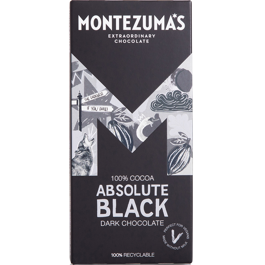 Montezumas Absolute Black 100% Cocoa Chocolate Bar - 90g