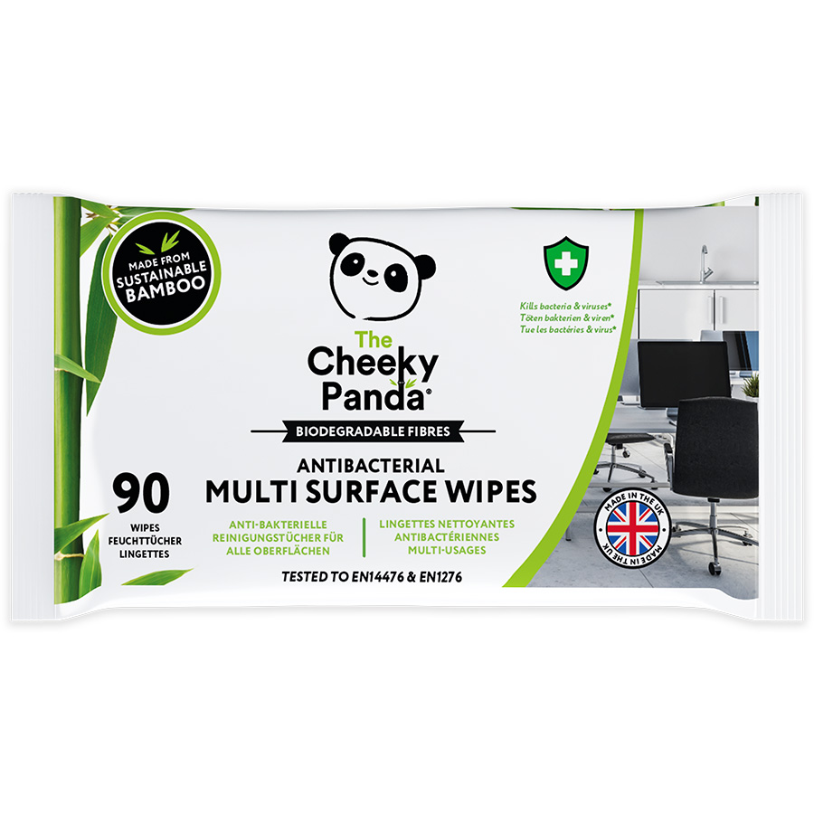 The Cheeky Panda Anti-Bacterial Multi Surface Wipes - 90 Wipes