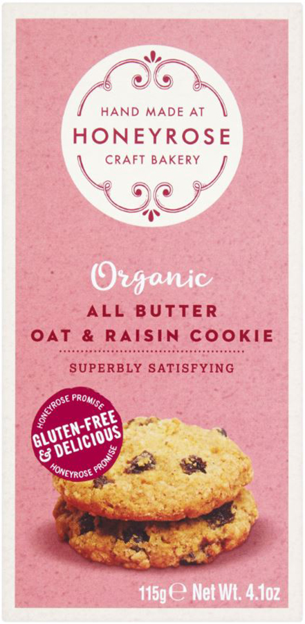 Honeyrose All Butter Oat & Raisin Cookies - 115g