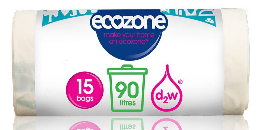 Ecozone Biodegradable Bin Liners - 90L - Roll of 15