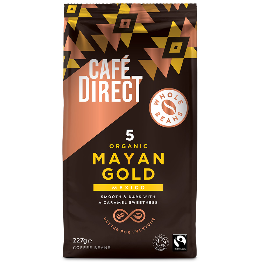 Cafedirect Fairtrade Organic Mayan Gold Coffee Beans - 227g