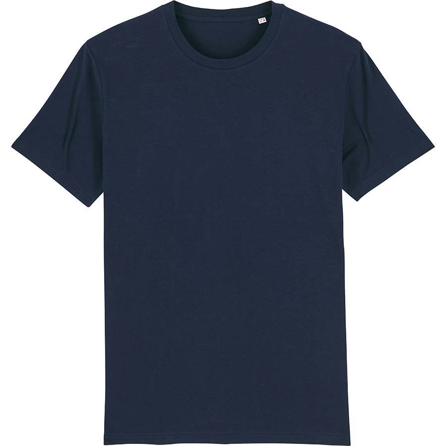 Organic Cotton Round Neck Short Sleeve T-Shirt - Navy