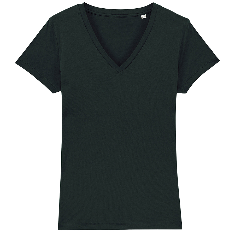 Organic Cotton V-Neck T-Shirt - Black