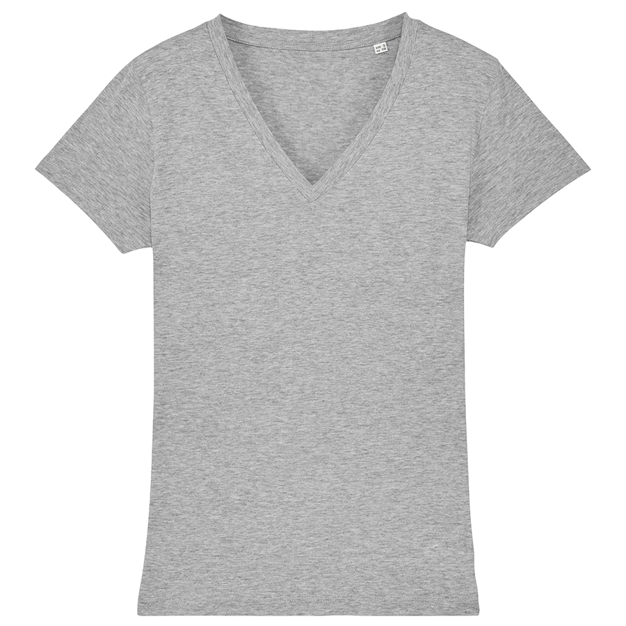 Organic Cotton V-Neck T-Shirt - Grey