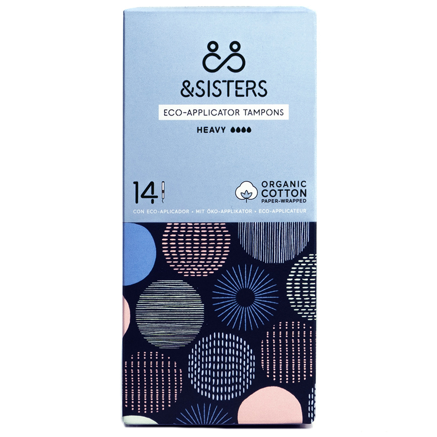 &SISTERS by Mooncup Eco-Applicator Tampons - Heavy - Pack of 14