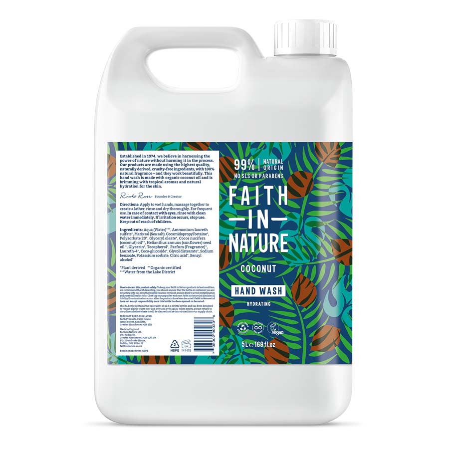 Faith in Nature Coconut Hand Wash - 5L