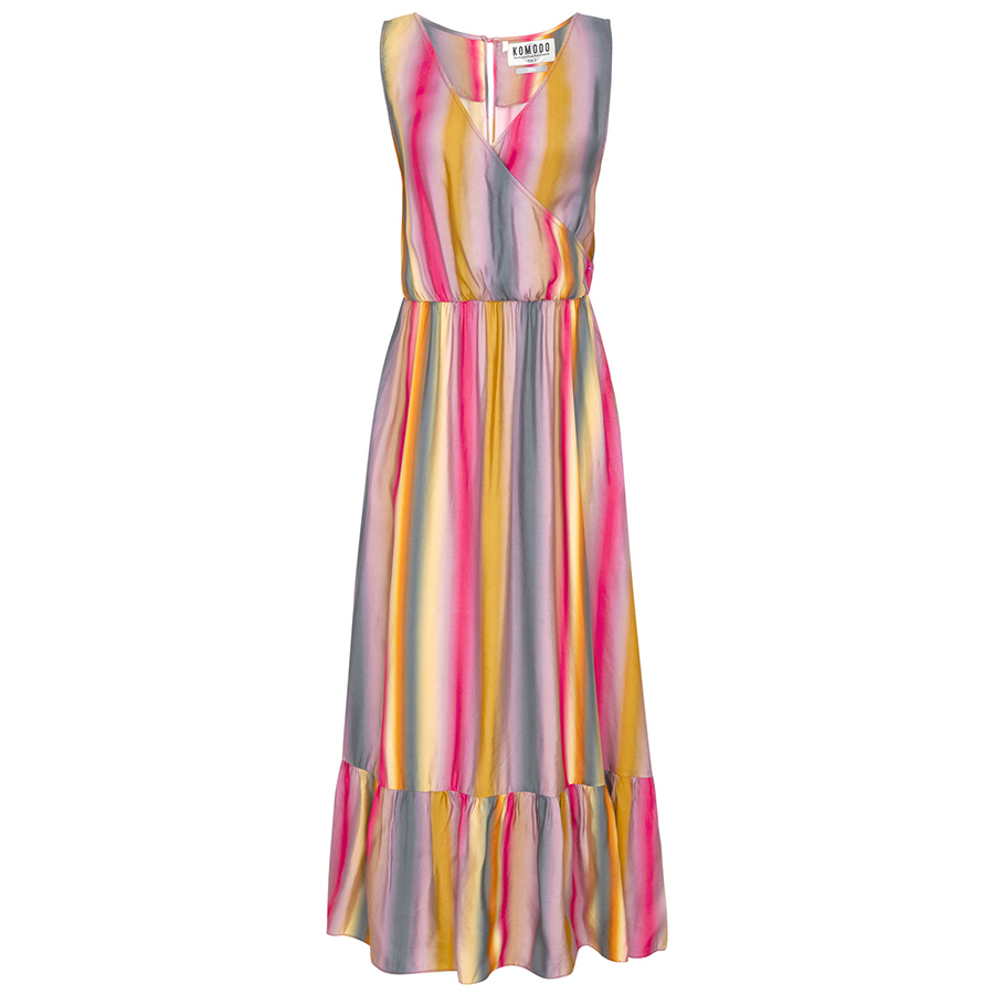 Komodo Whirlygig Cupro Dress - Pink Stripe - Komodo