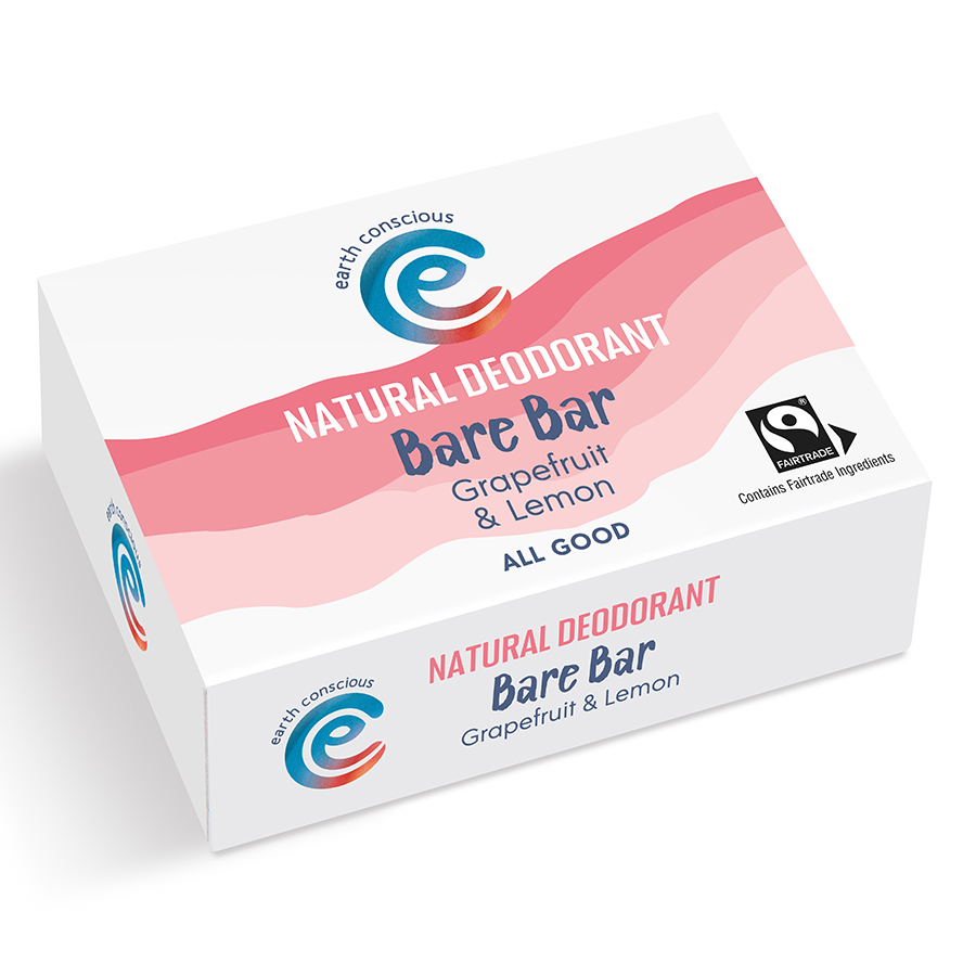 Earth Conscious Bare Bar Natural Deodorant - Grapefruit & Lemon - 90g