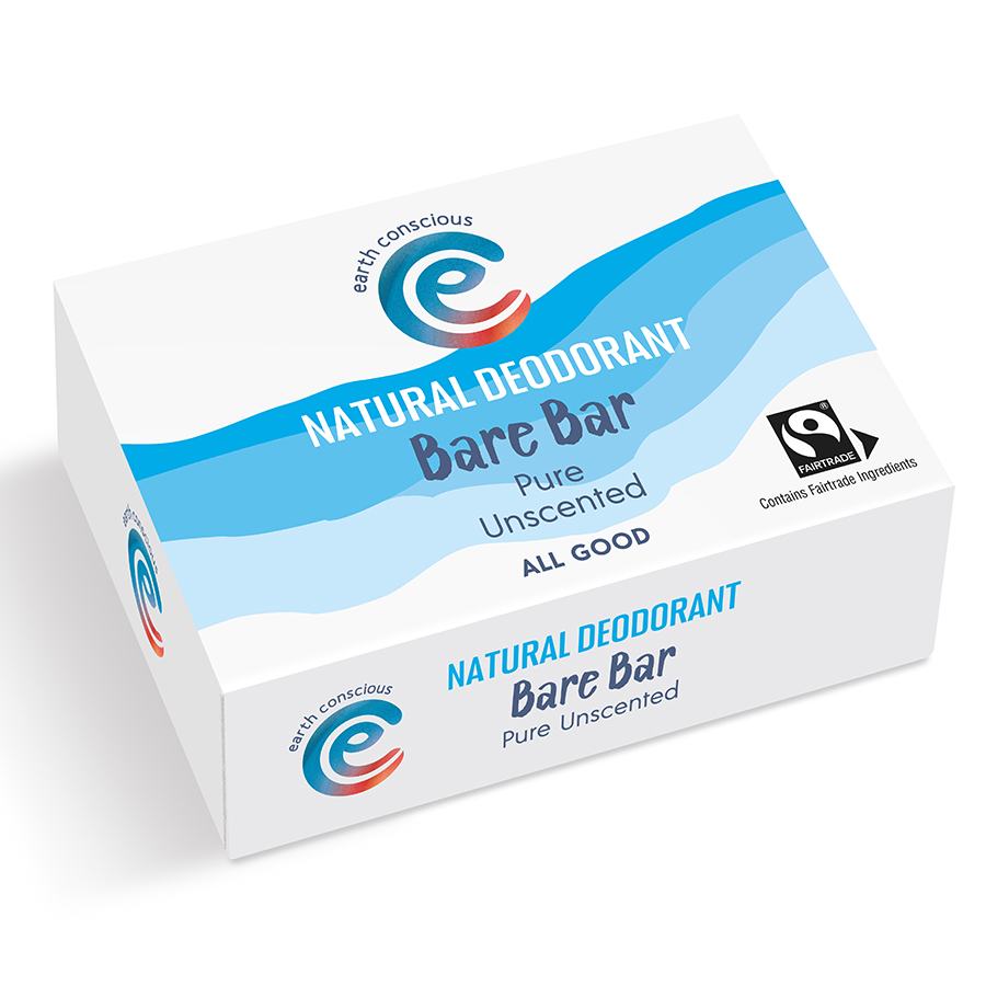 Earth Conscious Bare Bar Natural Deodorant - Pure Unscented - 90g