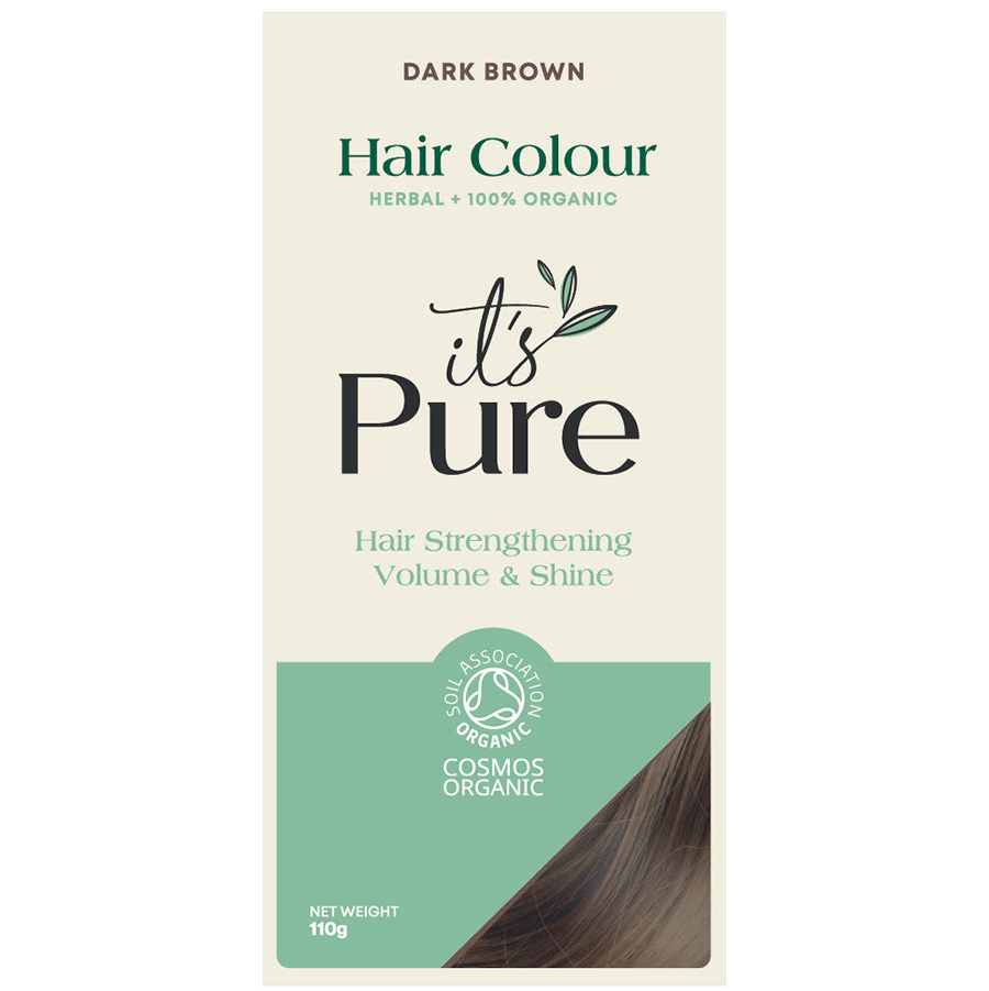 It's Pure Organic Herbal Hair Colour - Dark Brown - 110g