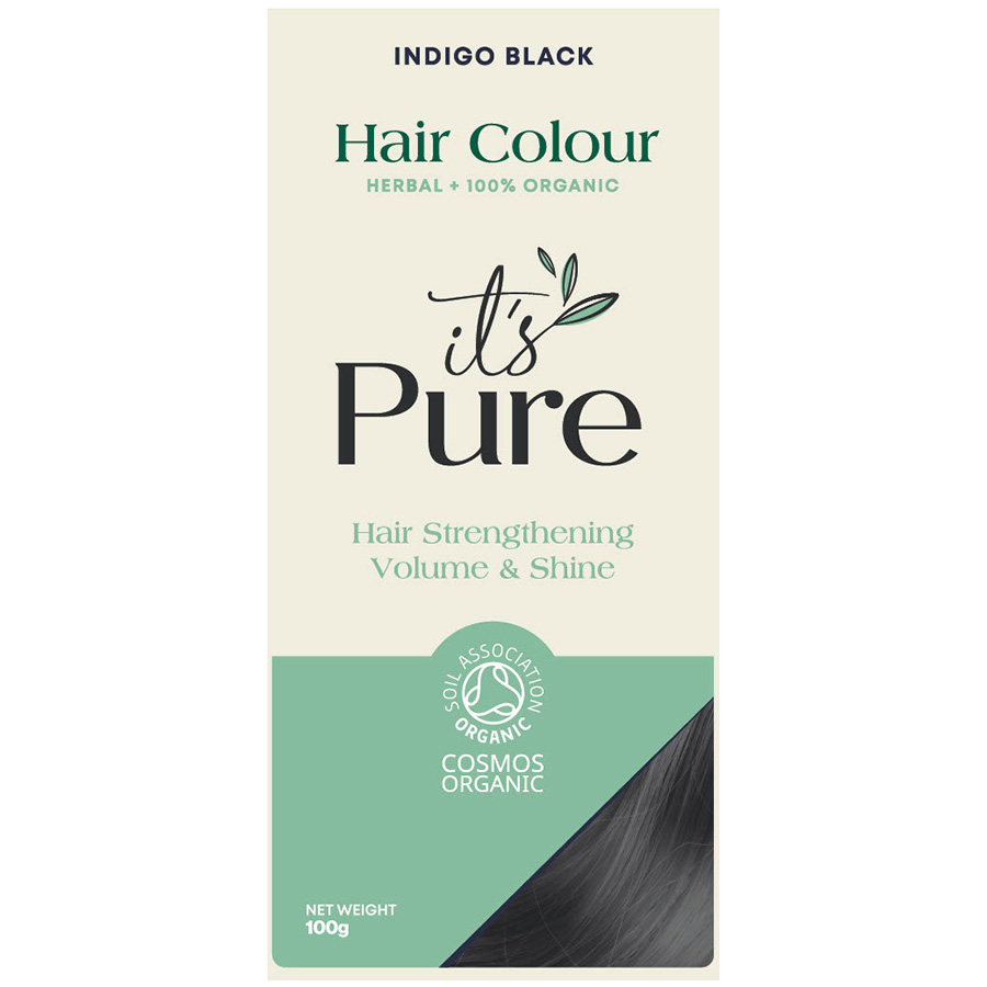 It's Pure Organic Herbal Hair Colour - Indigo Black - 100g