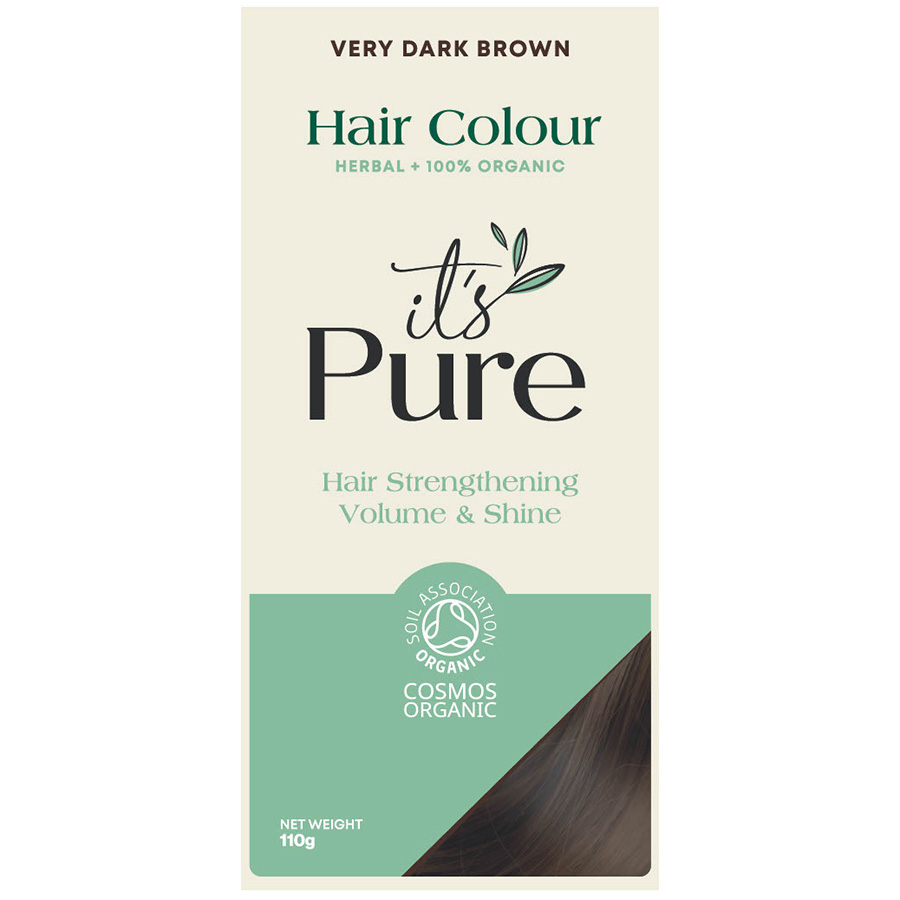 It's Pure Organic Herbal Hair Colour - Very Dark Brown - 110g