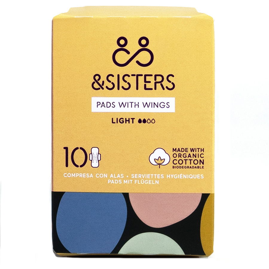 &SISTERS by Mooncup Pads with Wings - Light - Pack of 10