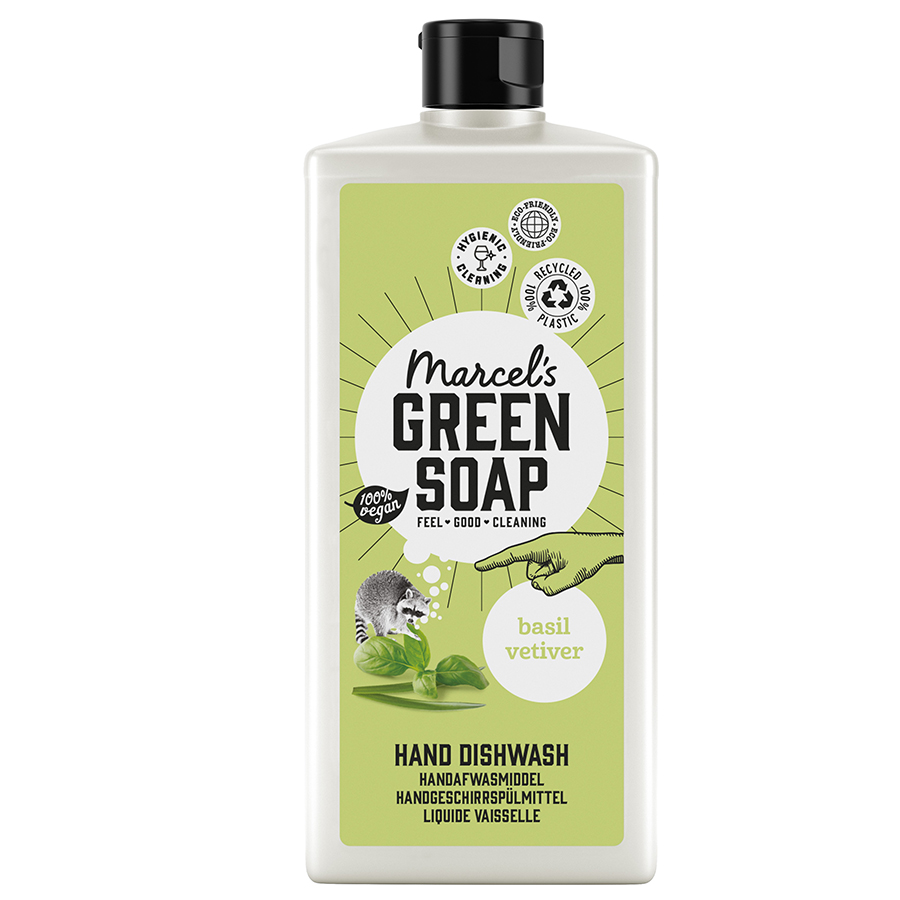 Marcel's Green Soap Hand Dishwash Liquid - Basil & Vetiver Gras - 500ml