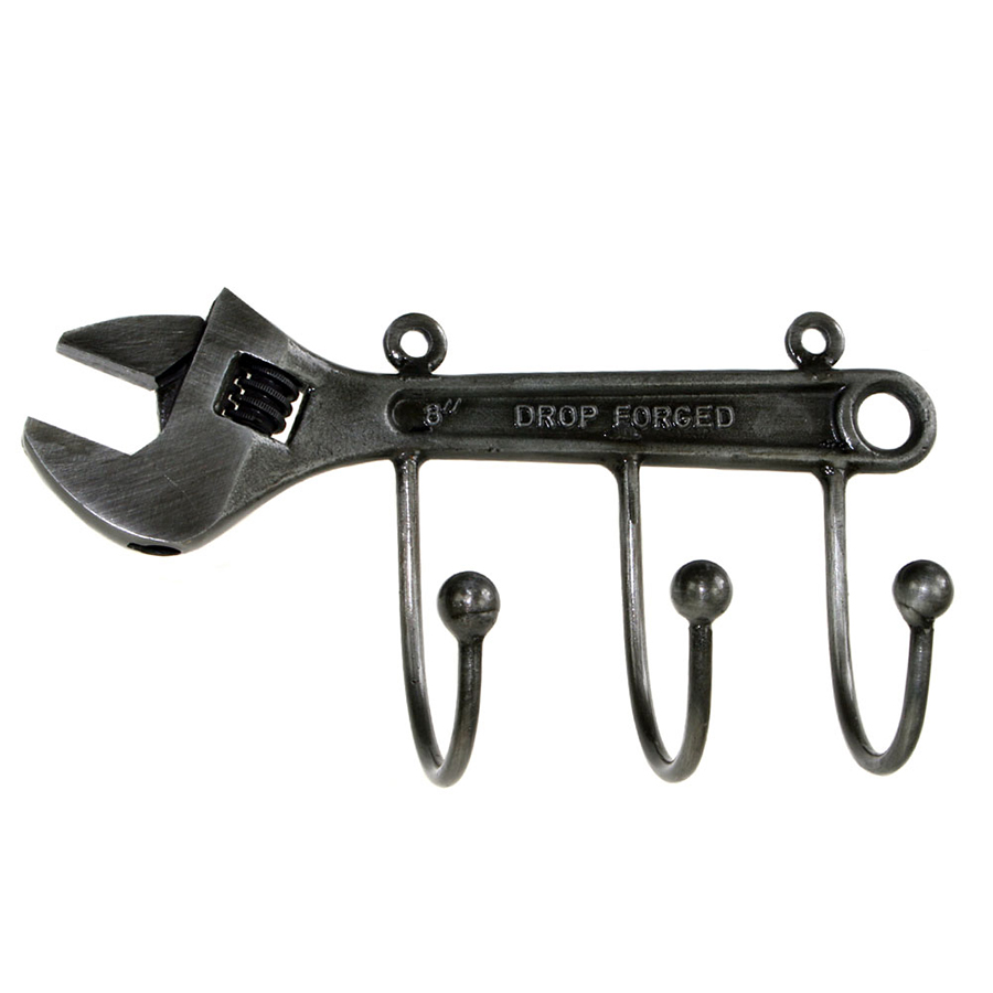 Recycled Spanner Coat Hook - Large