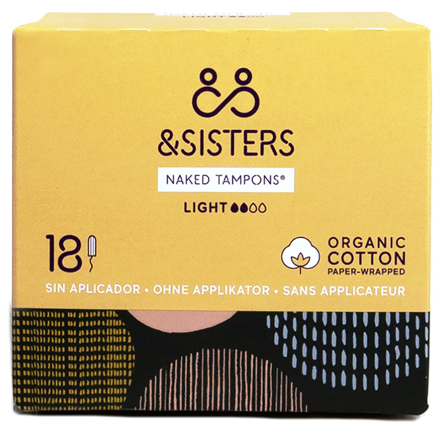 &SISTERS by Mooncup Naked Tampons - Light - Pack of 18