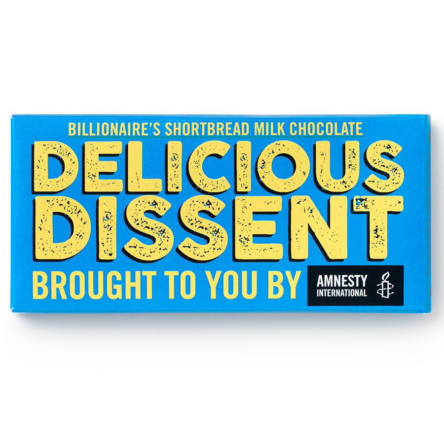 Amnesty Delicious Dissent Billionaire's Shortbread Milk Chocolate - 100g