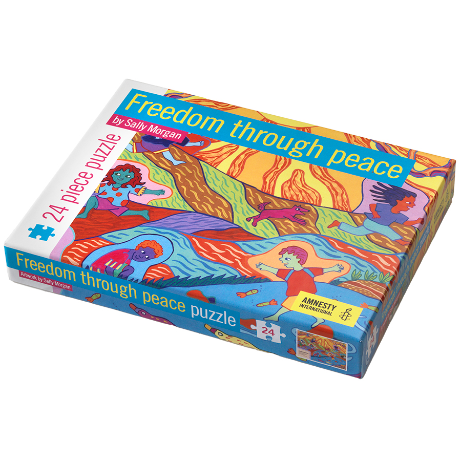 Image of Amnesty 'Freedom Through Peace' Jigsaw Puzzle by Sally Morgan - 24 Piece
