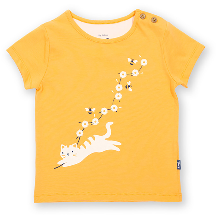 Kite Kitty Cat T-Shirt - Yellow