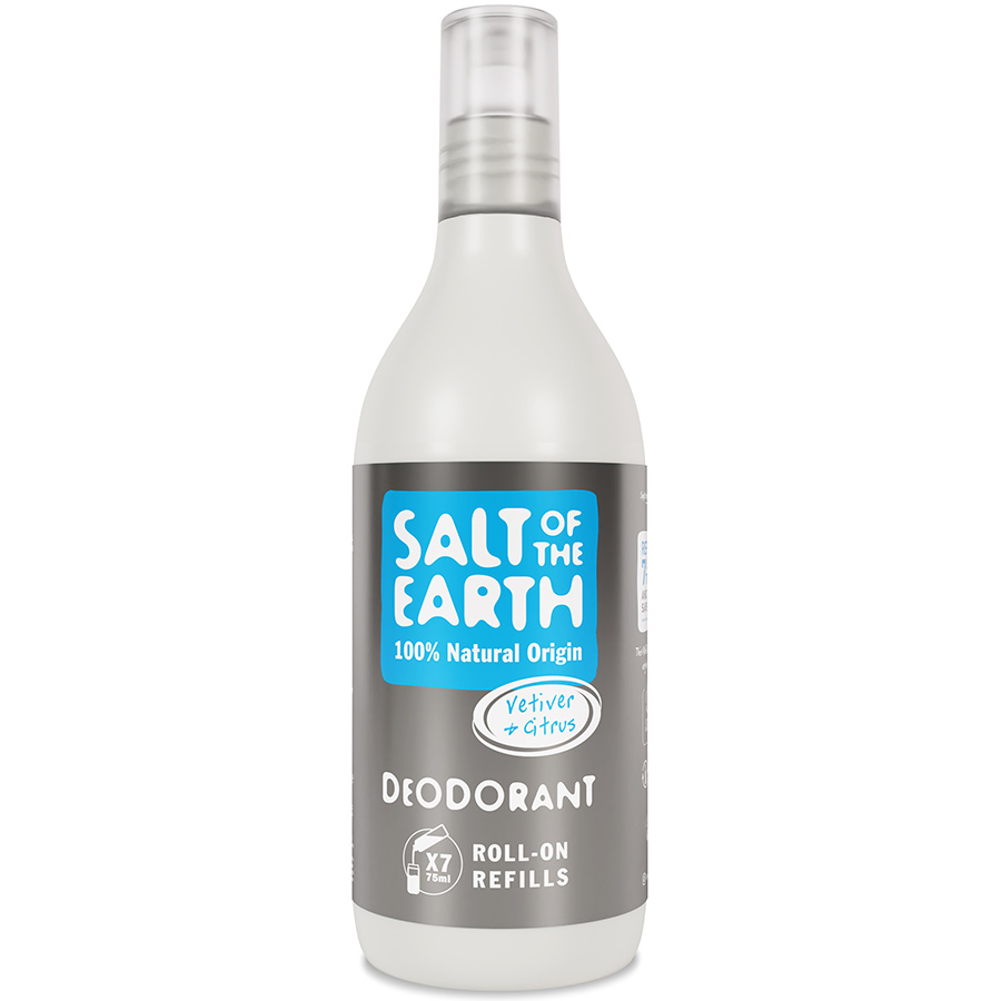 Salt of the Earth Natural Deodorant Roll-on Refill - Vetiver & Citrus - 525ml